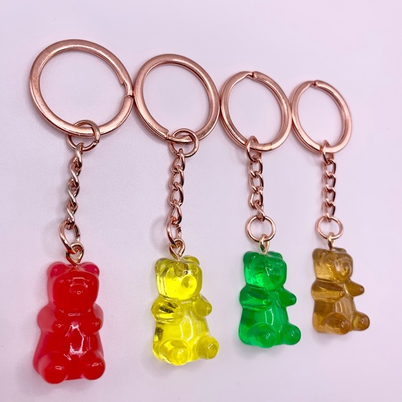 Gummy Bear Keychains- HANDMADE- 10pk - Picture 4 of 8